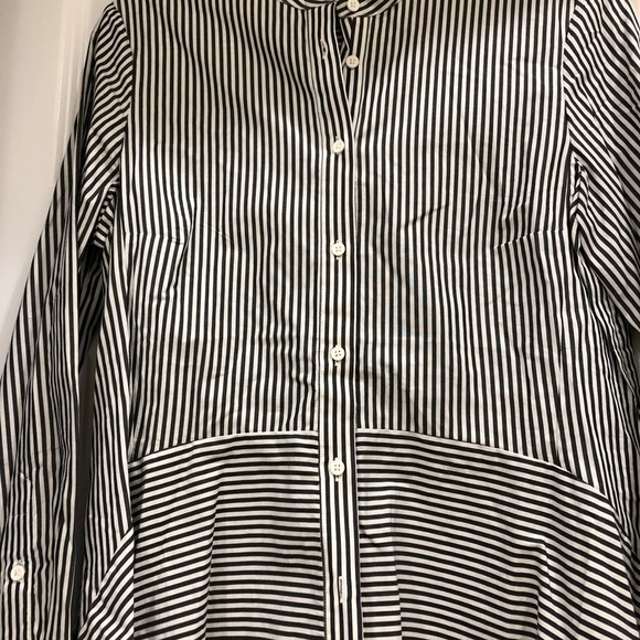 French Connection Striped Button Top Blouse - Picture 2 of 5